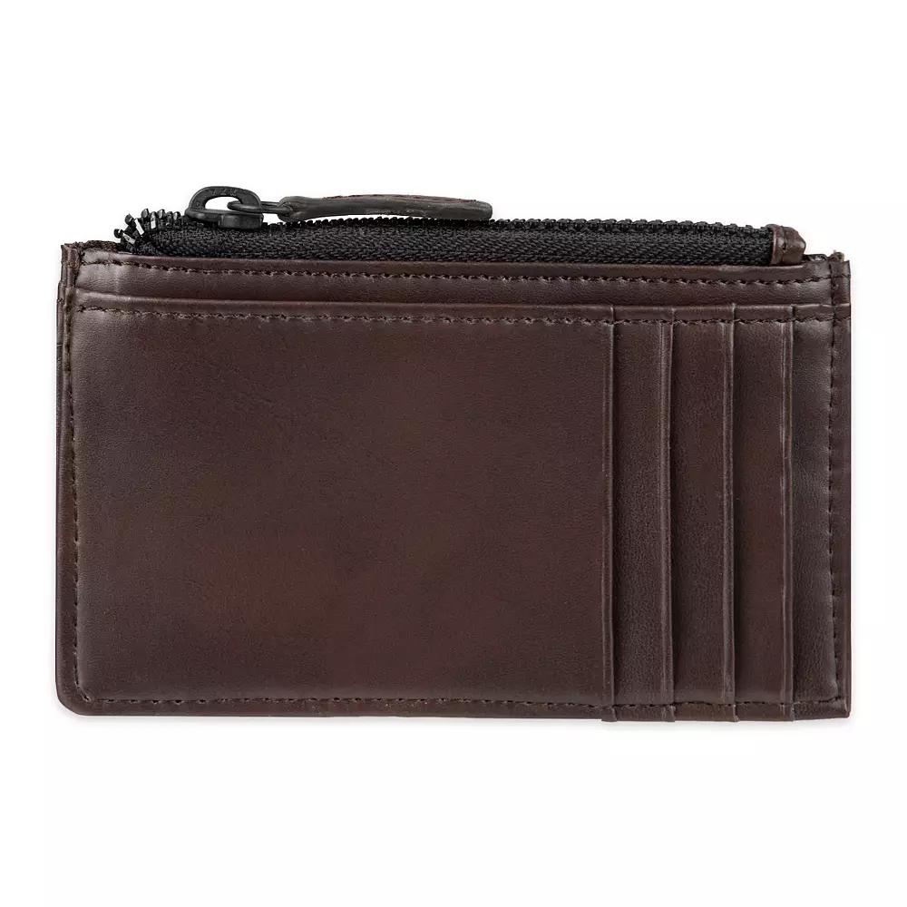 Men's Sonoma Goods For Life® RFID Side Zip Closure Card Case Wallet, Brown Product Image