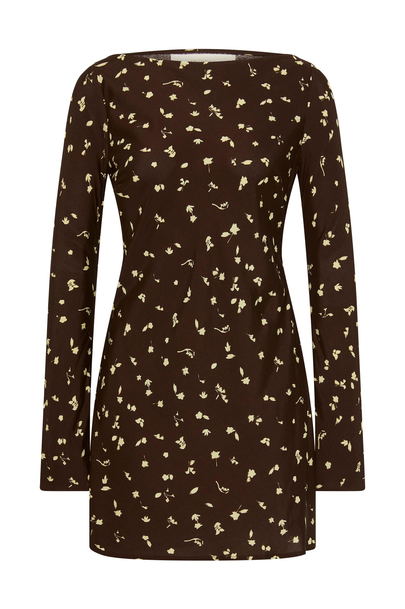 Lilou Mini Dress Clover Brown - Final Sale Product Image