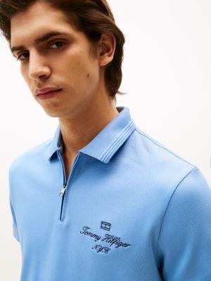 Regular Fit Mercerized Cotton Zip Polo Product Image