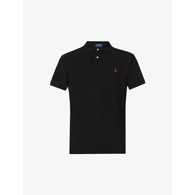 POLO RALPH LAUREN Black Polo Shirt With Classic Collar And Pony Embroidery On The Front In Cotton Man Product Image