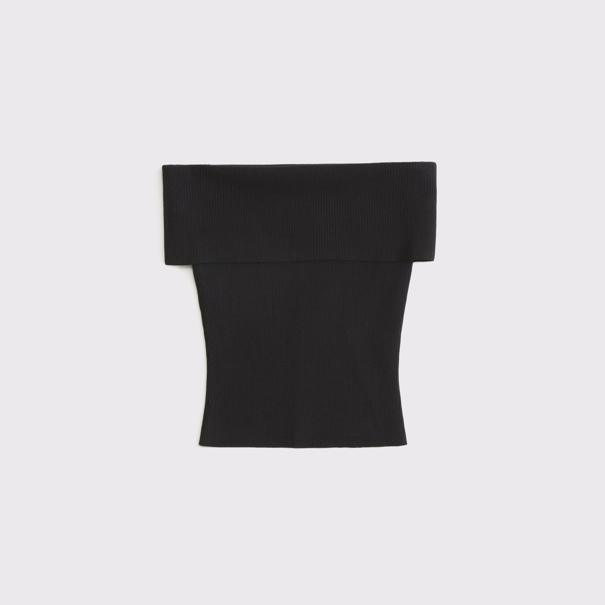 Foldover Off-The-Shoulder Sweater Top Product Image