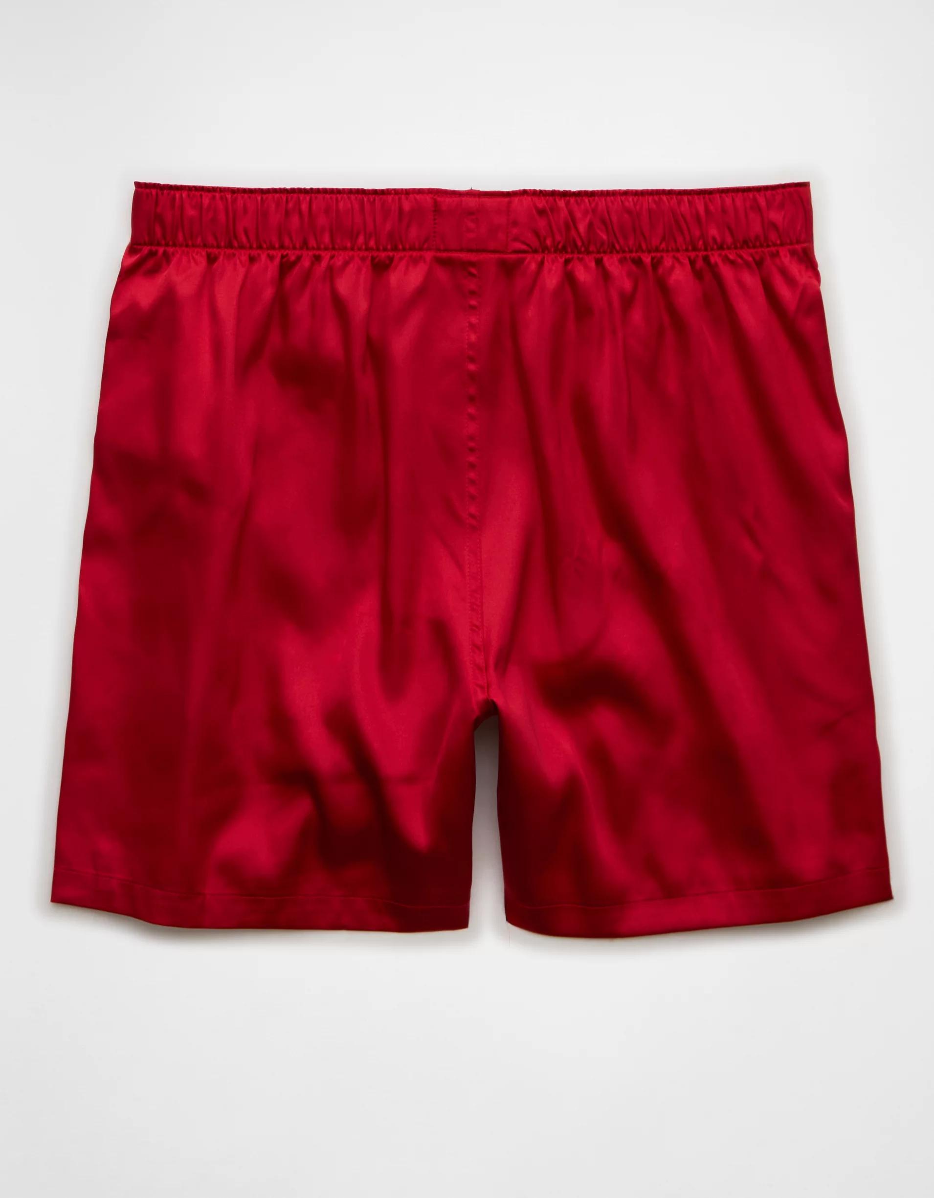 AEO Men's Solid Satin Pocket Boxer Short Product Image