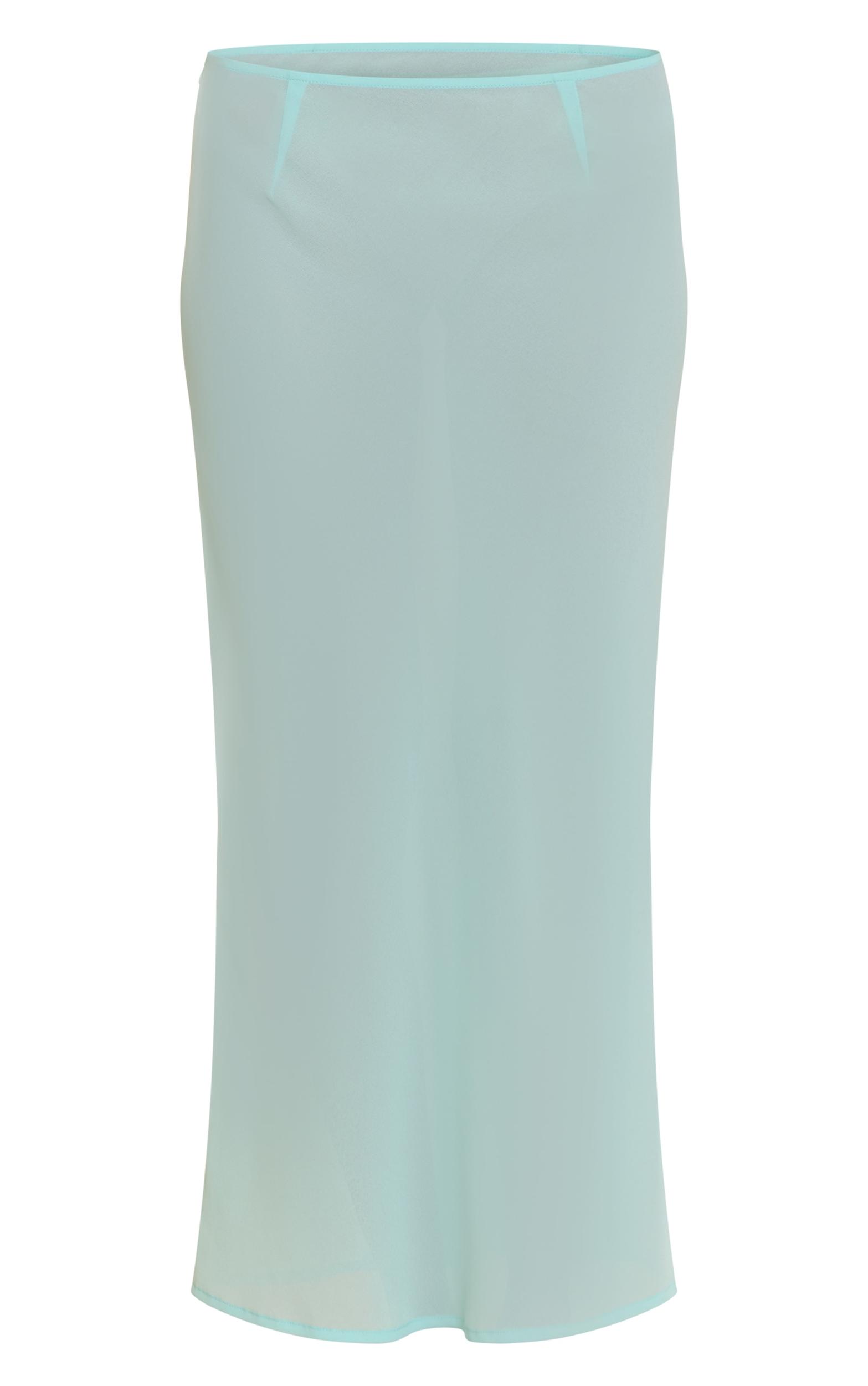 Aqua Sheer Chiffon Midaxi Skirt Product Image