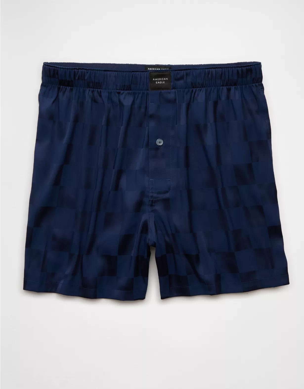 AEO Men's Checkerboard Satin Pocket Boxer Short Product Image