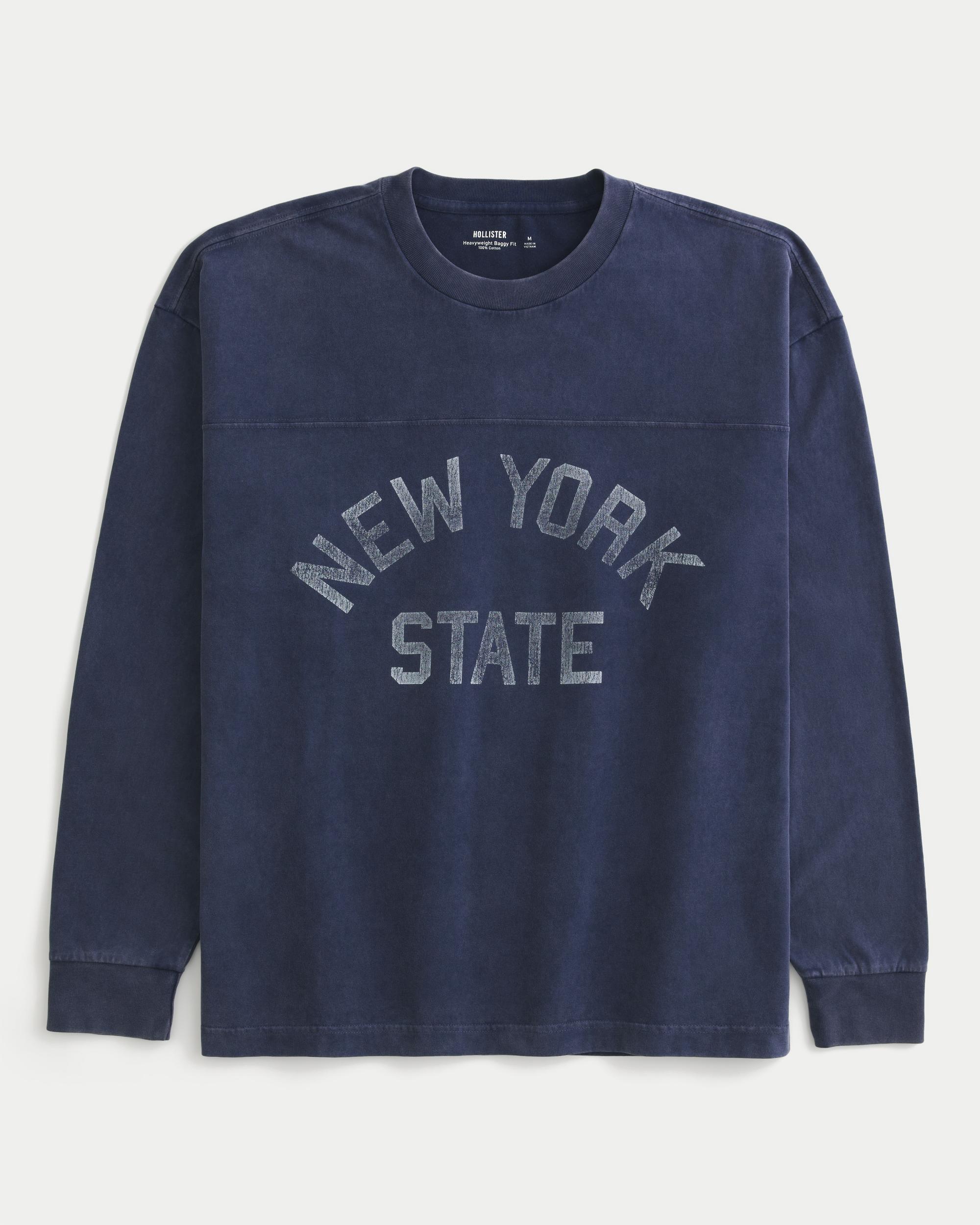 Baggy Heavyweight Long-Sleeve New York Graphic Tee Product Image