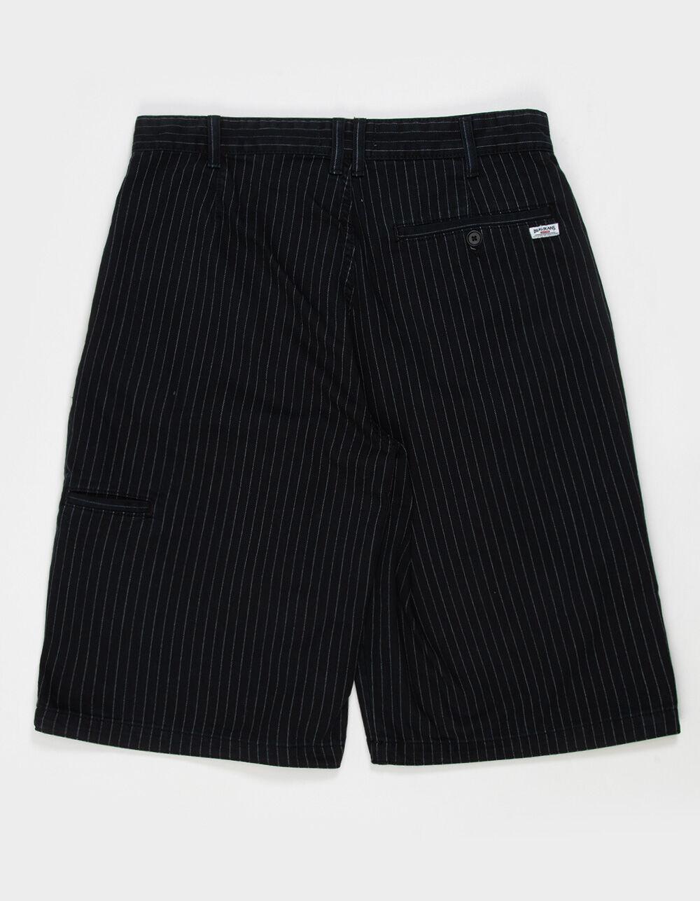 BDG Urban Outfitters Striped Worker Mens Shorts - BLACK/WHITE Product Image