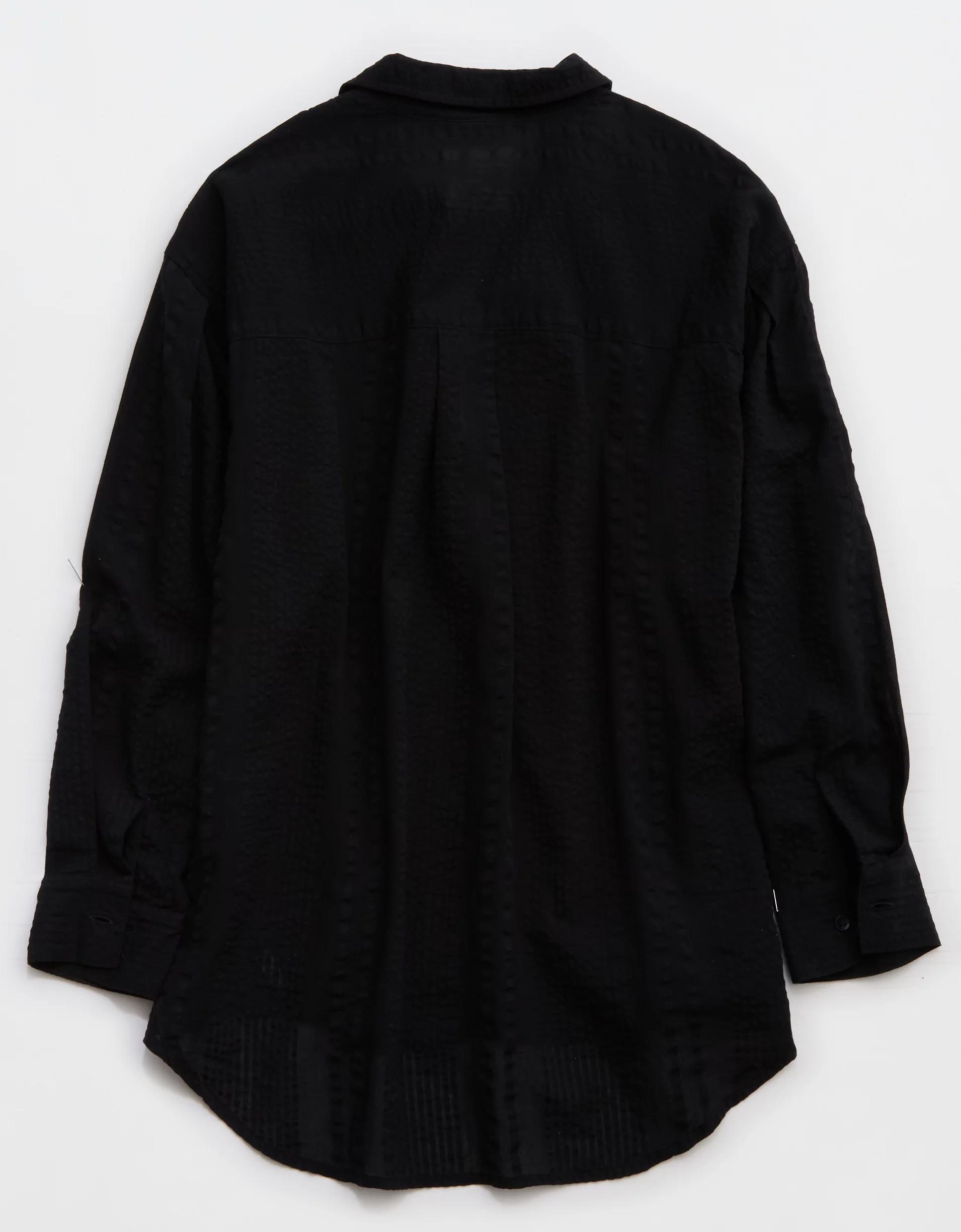 Aerie Seersucker Coverup Shirt Product Image