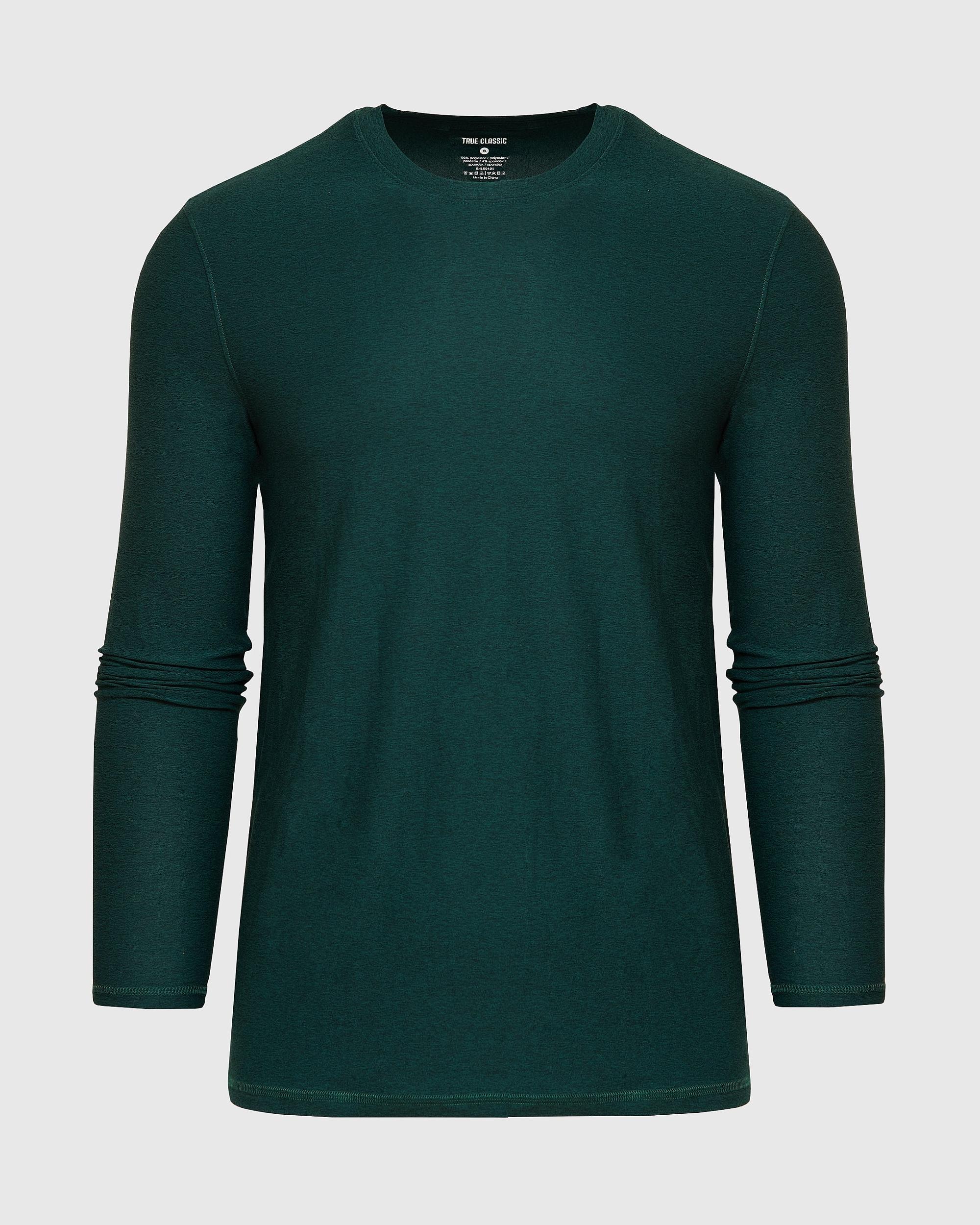 Evergreen Heather Active Long Sleeve Crew T-Shirt Product Image
