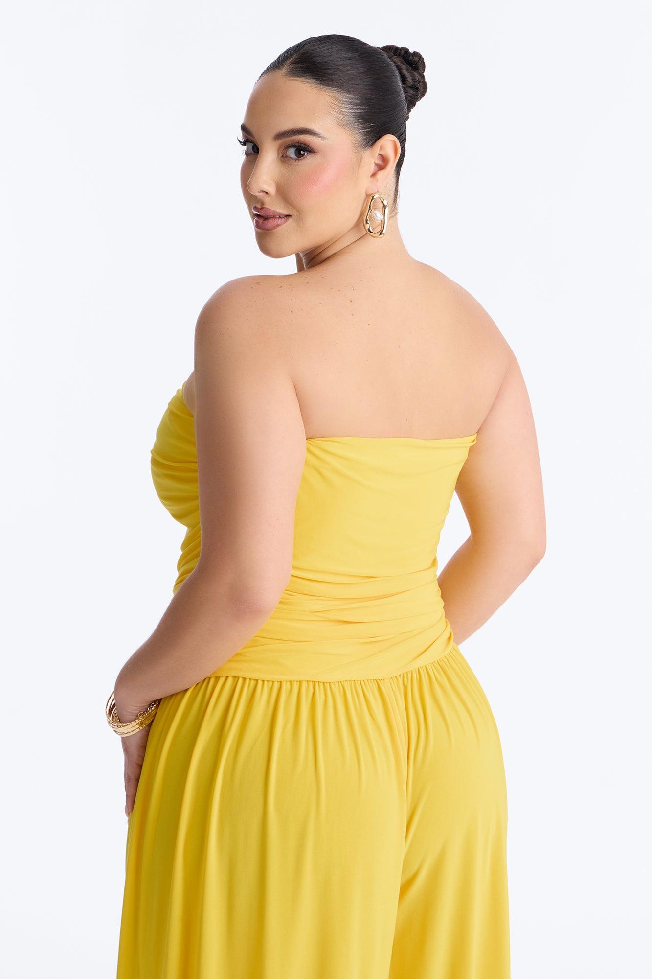 Uma Balloon Leg Jumpsuit - Yellow Female Product Image