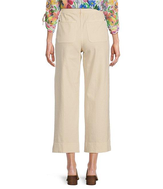 John Mark Wide Leg Four Pocket Fringe Hem Jeans Product Image