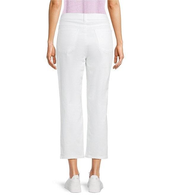 Eileen Fisher Organic Cotton Blend Stretch Denim Straight Cropped Jeans Product Image