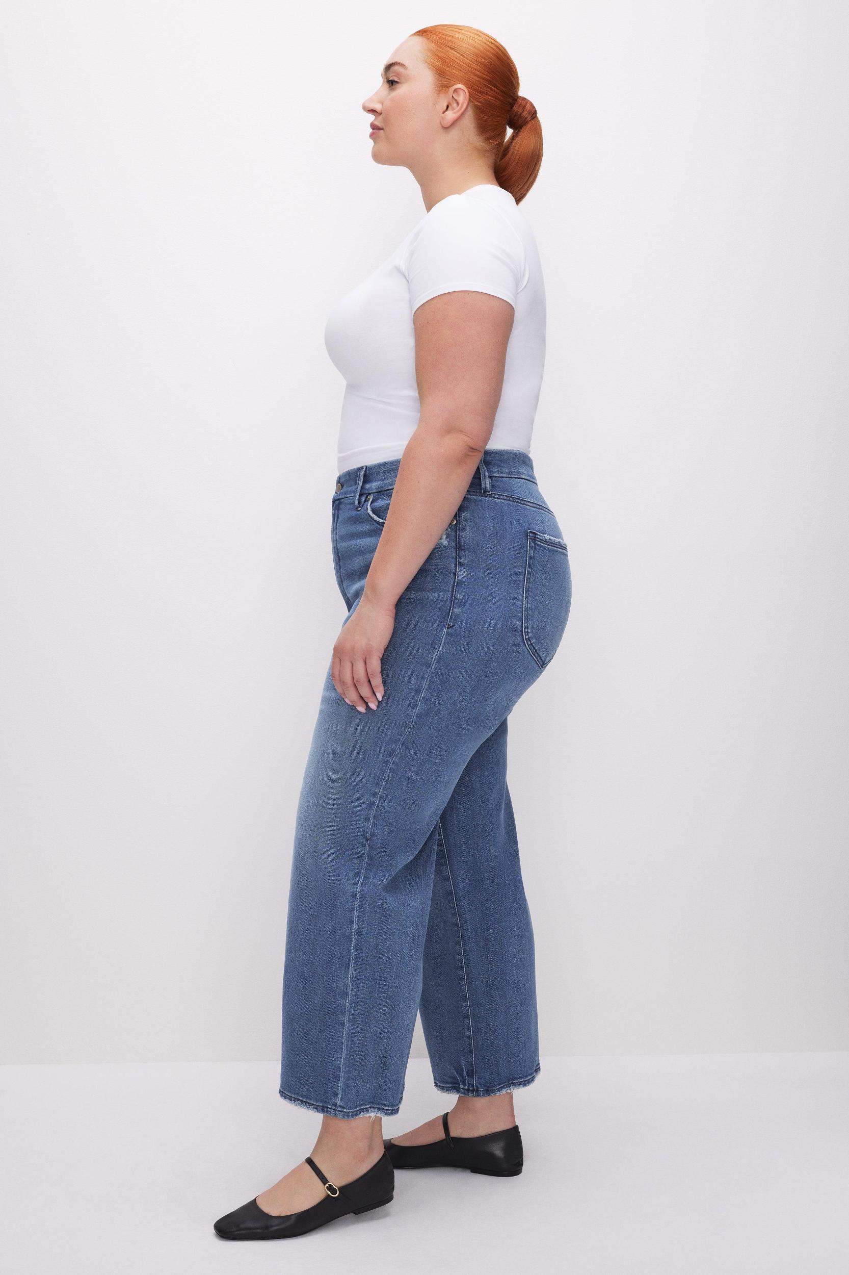 GOOD WAIST CROPPED PALAZZO JEANS | INDIGO338 Product Image