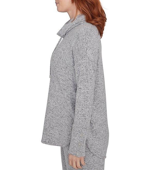 Ruby Rd. Knit Cowl Collar Long Sleeve Cozy Top Product Image