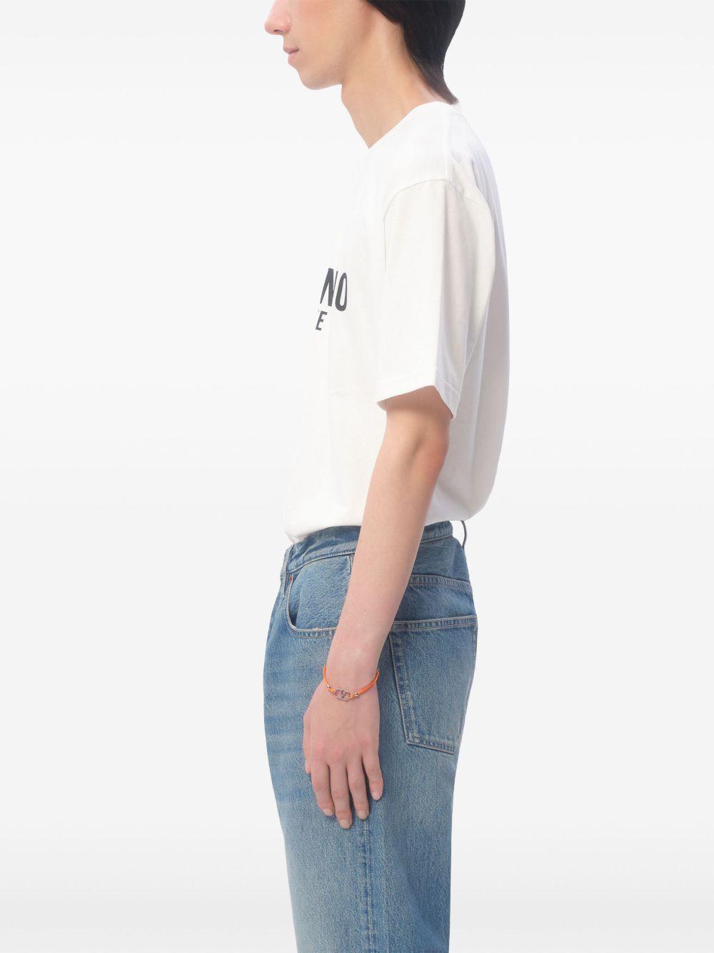 VALENTINO Cotton Crew Neck T-shirt With Graphic Print In White Product Image