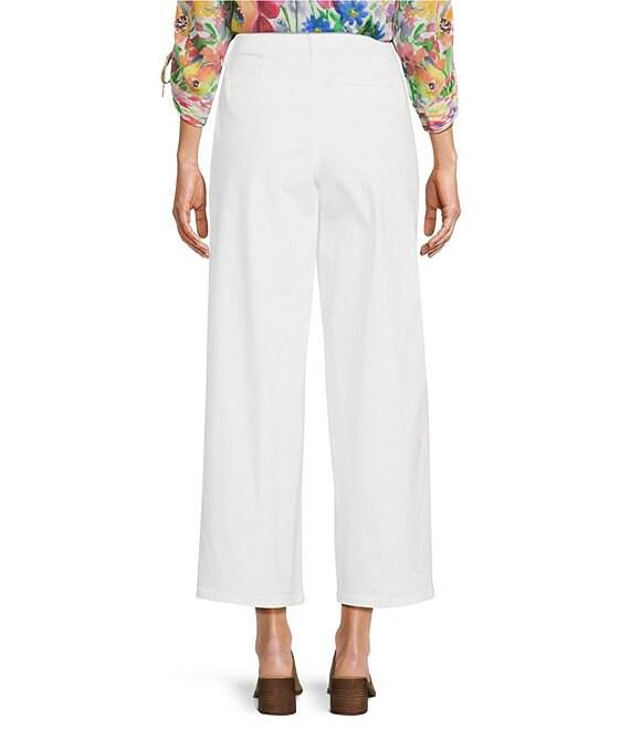 NYDJ Mona Striped High Rise Wide Leg Ankle Trouser Jeans Product Image