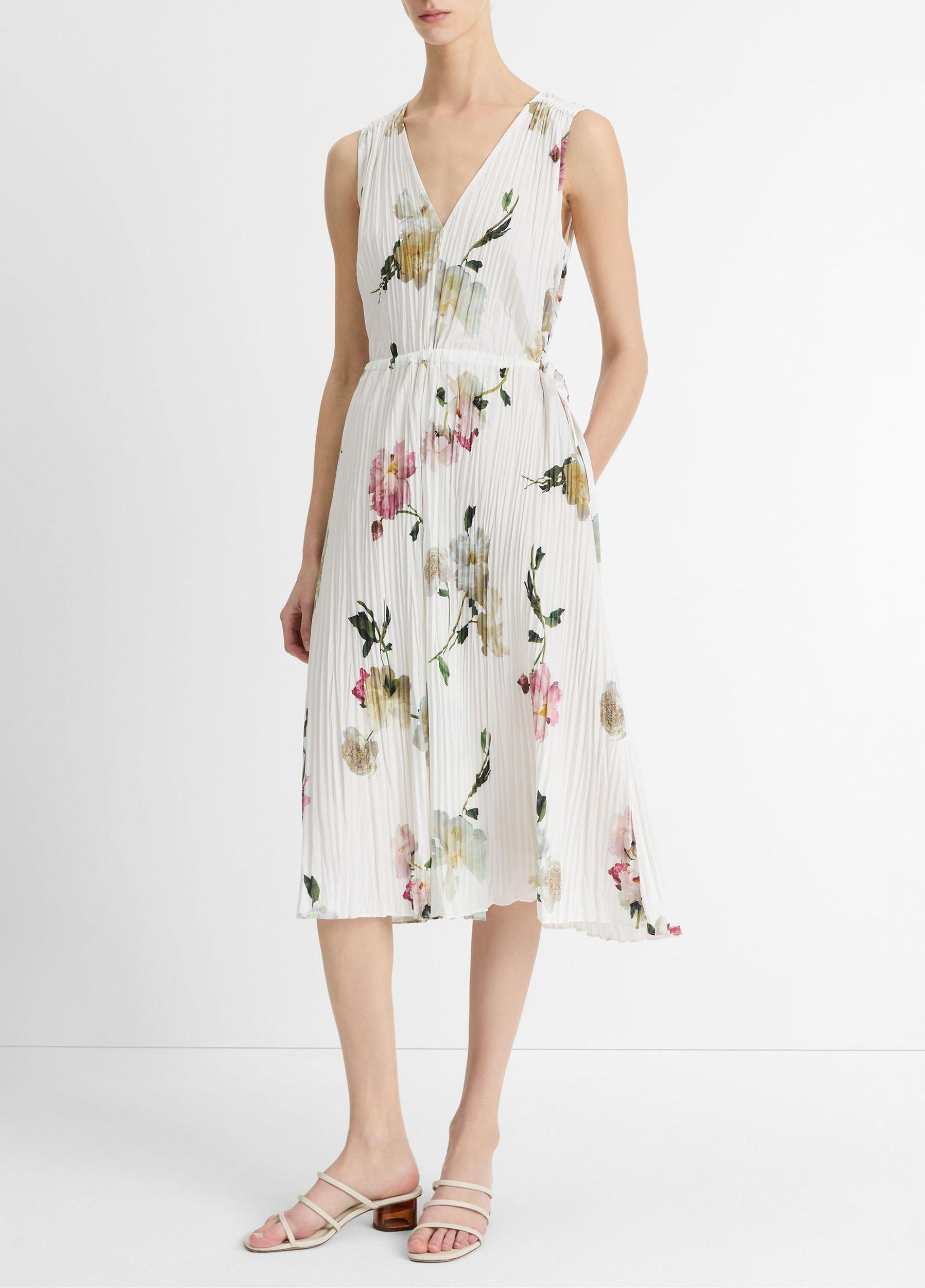 Wilted Peony Pleated Dress Product Image