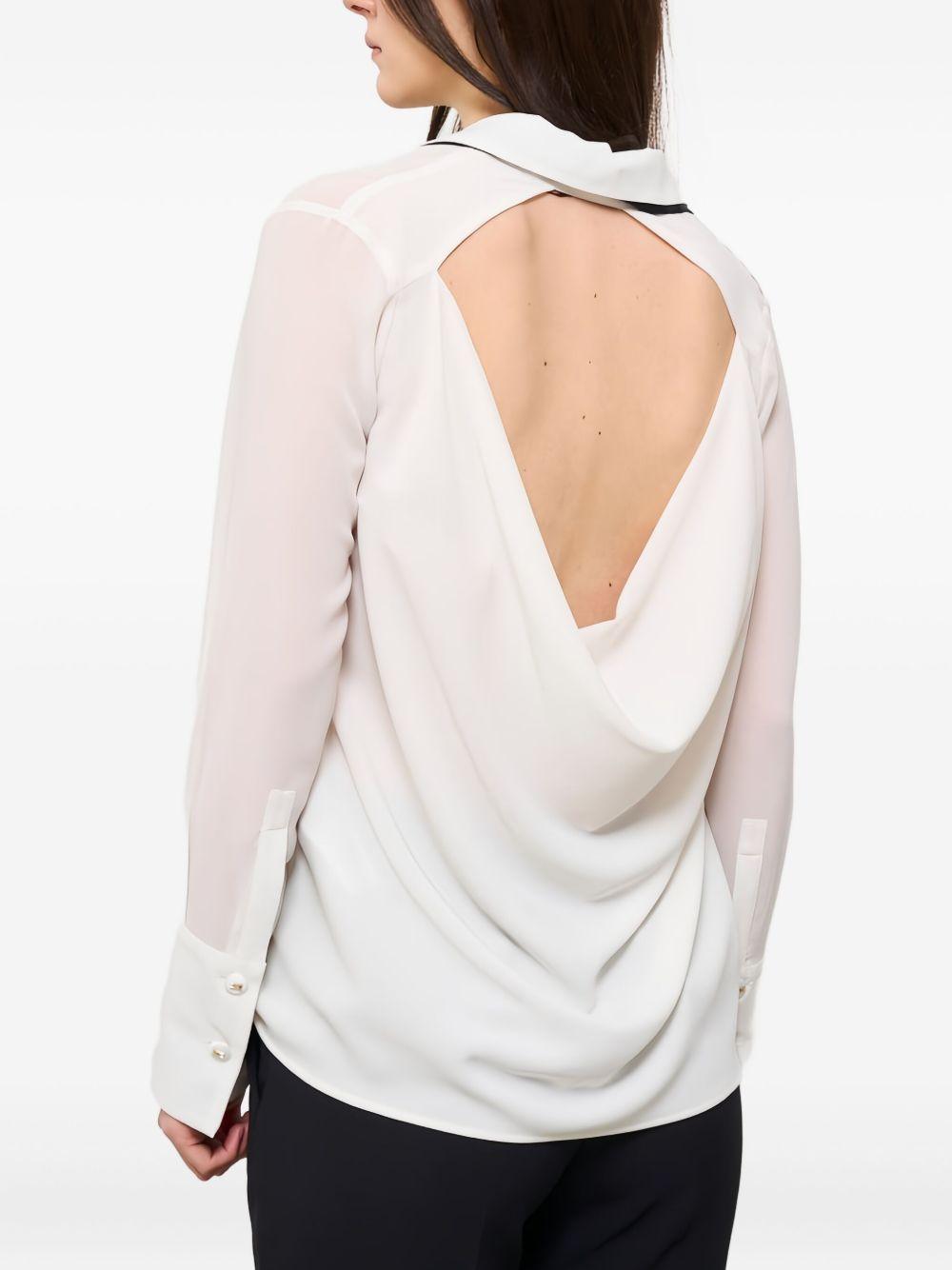 bow-detail open-back shirt Product Image