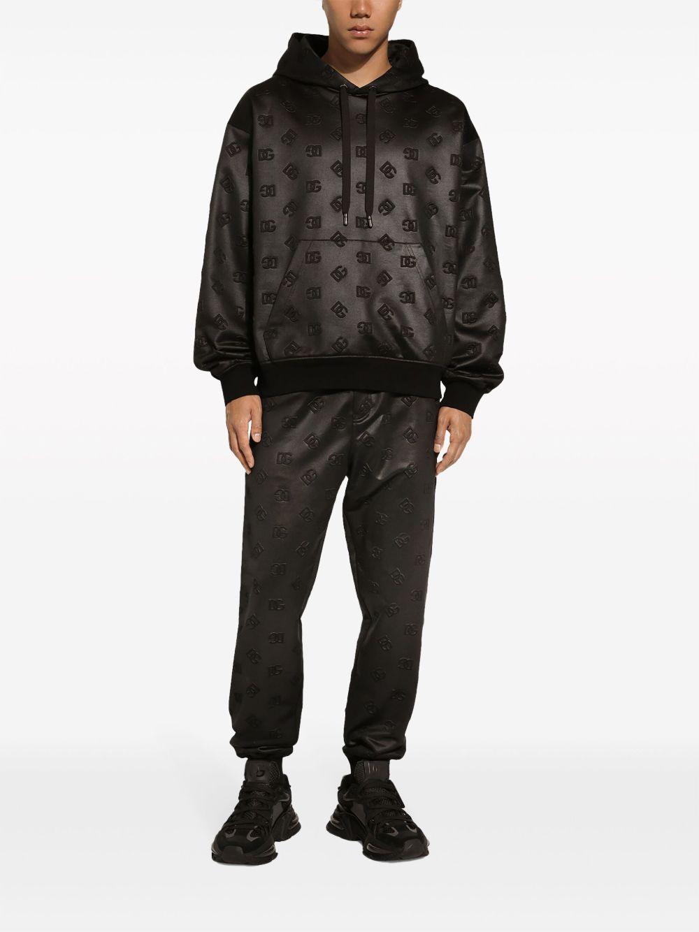 logo-embossed jersey hoodie Product Image