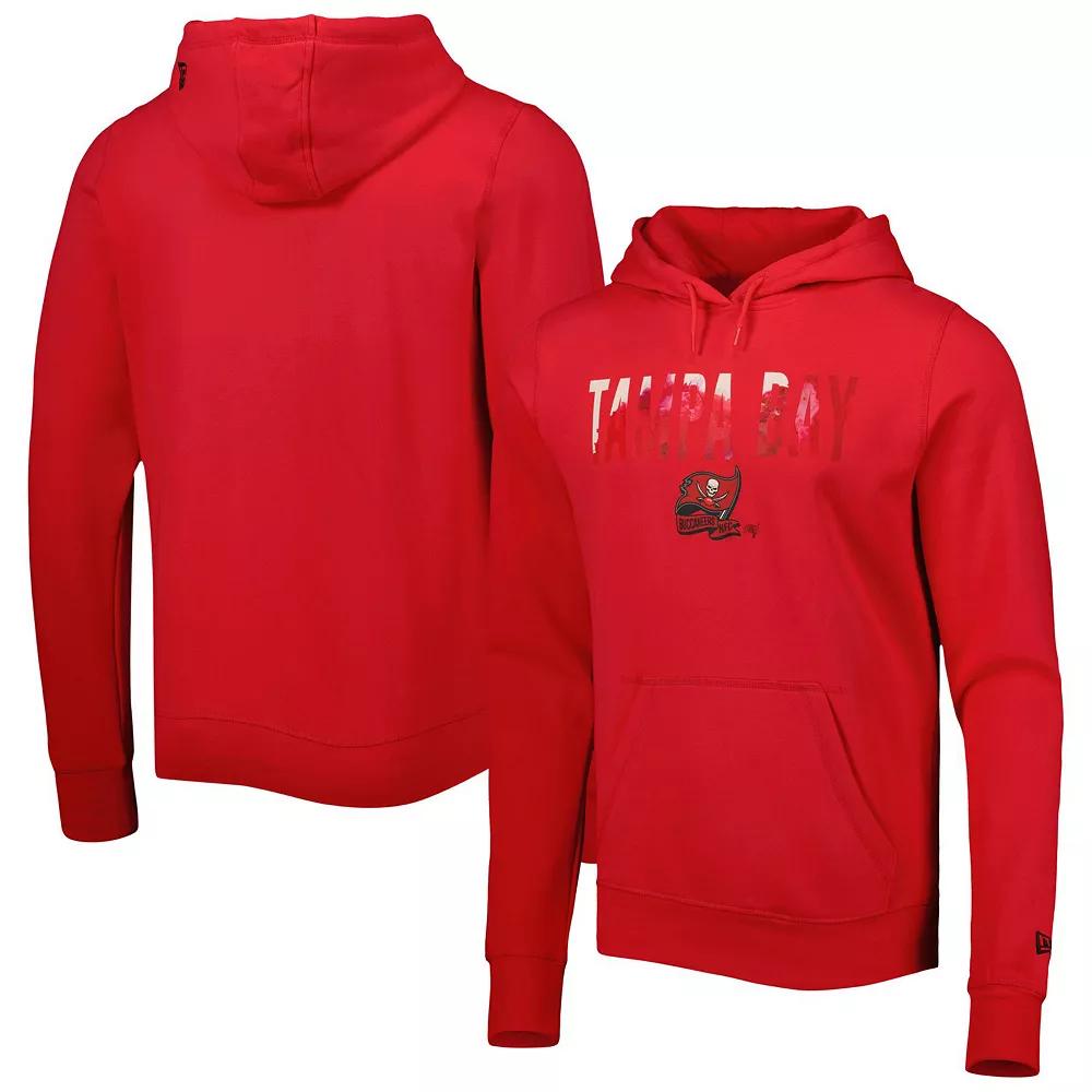 Men's New Era Red Tampa Bay Buccaneers Ink Dye Pullover Hoodie,  Product Image