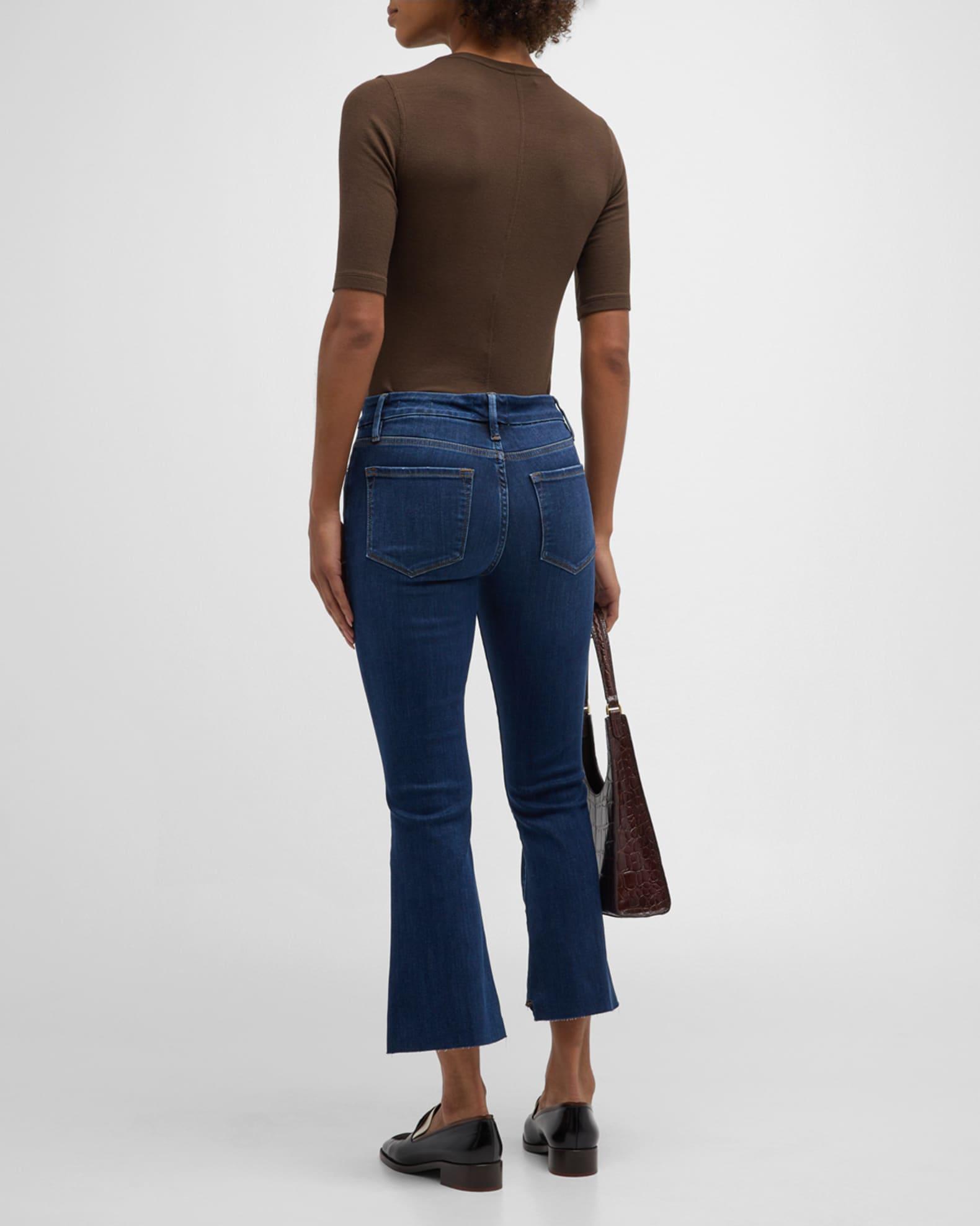 Le Crop Mini Boot Raw Stagger Jeans Product Image