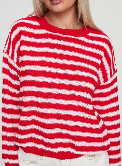 Freeze Knit Sweater Red Product Image