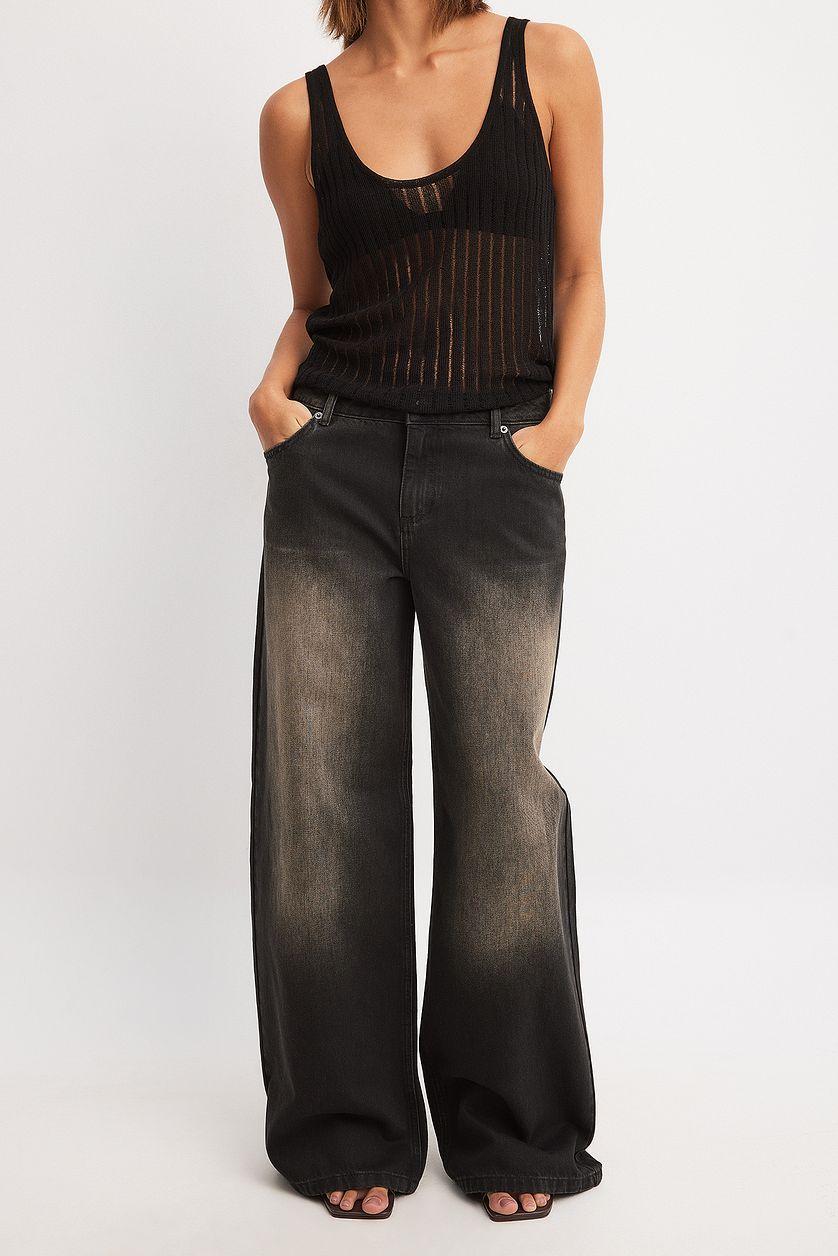 Loose Mid Waist Jeans Product Image