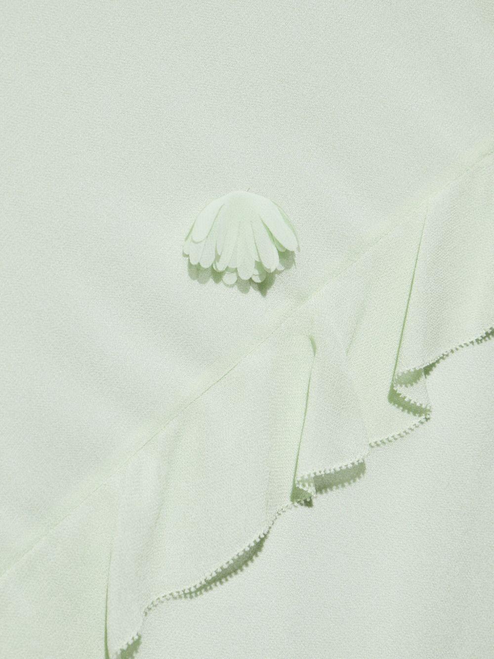 floral-appliqué georgette maxi dress Product Image