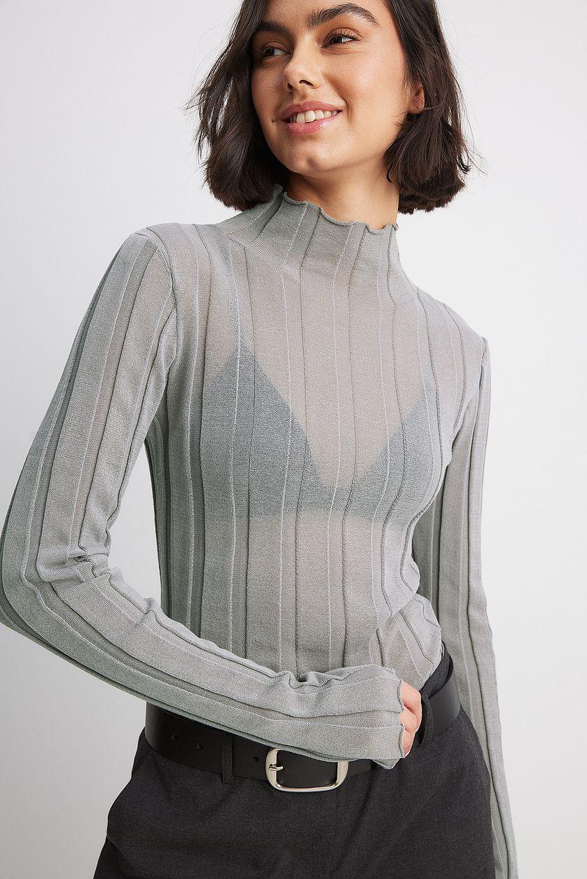 Wide Rib Knitted Top Product Image