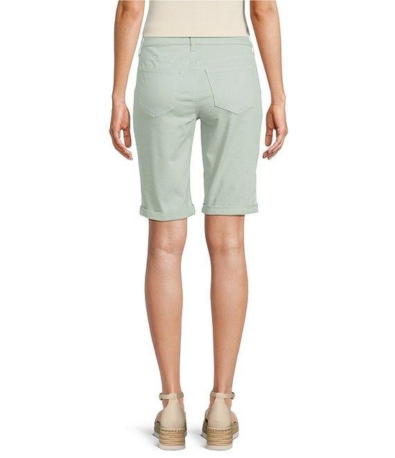 NYDJ Petite Size Briella Rolled-Cuff Denim Shorts Product Image