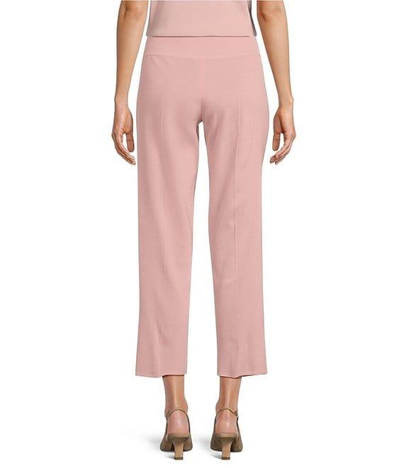 MISOOK Knit Flat Front Slim Leg Ankle-Length Pull-On Pants Product Image
