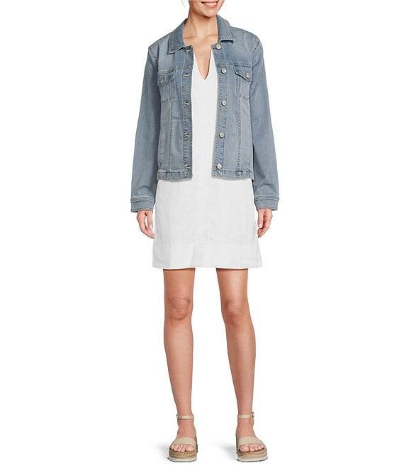 Tommy Bahama Leila Point Collar Long Sleeve Denim Jacket Product Image