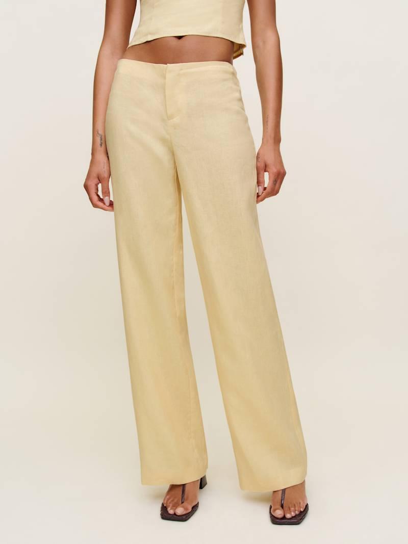 Petites Vida Linen Low Rise Pant Product Image