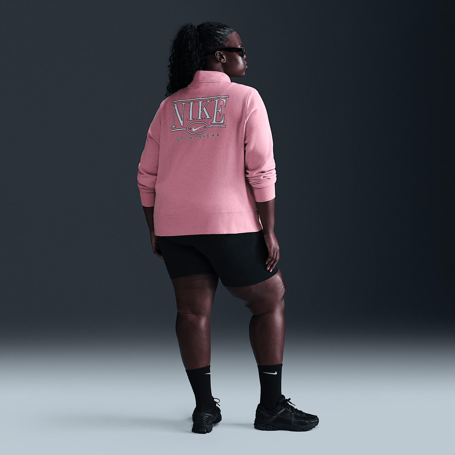 Nike Sportswear Club Fleece Women's Mock-Neck 1/2-Zip Graphic Top (Plus Size) Product Image