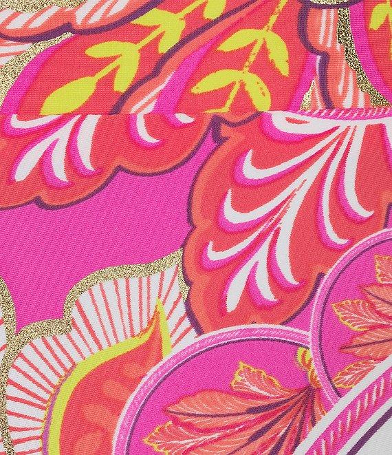 Jude Connally Trixie Jude Cloth Knit Stained Glass Print Wide-Leg Pull-On Pants Product Image