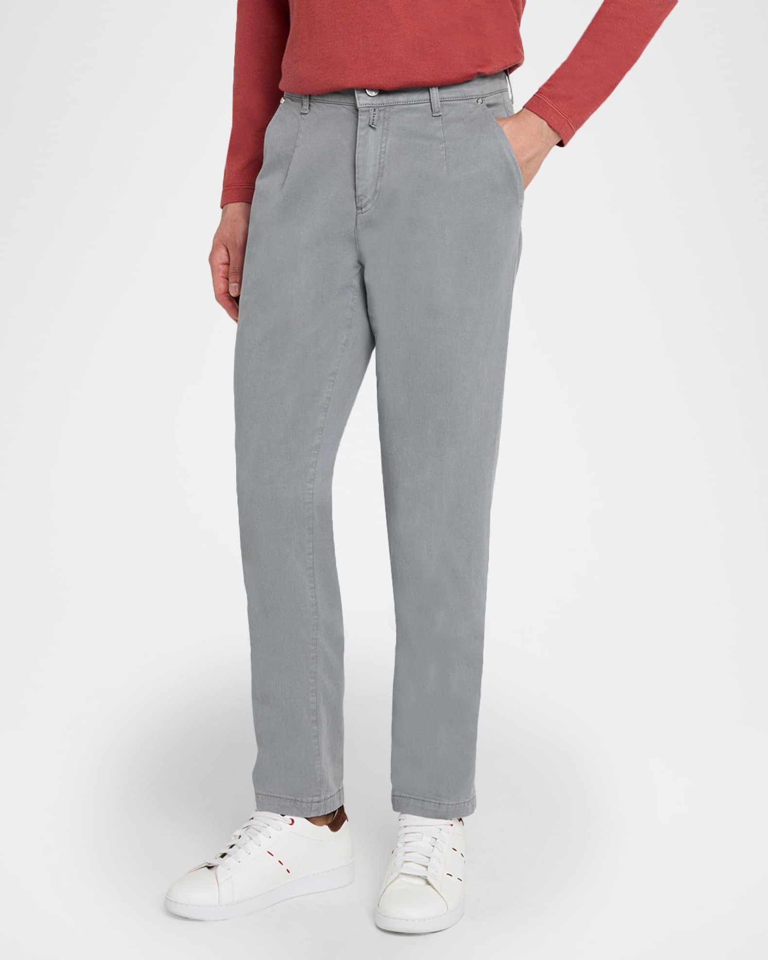 Men's Pleated Straight-Fit Pants Product Image