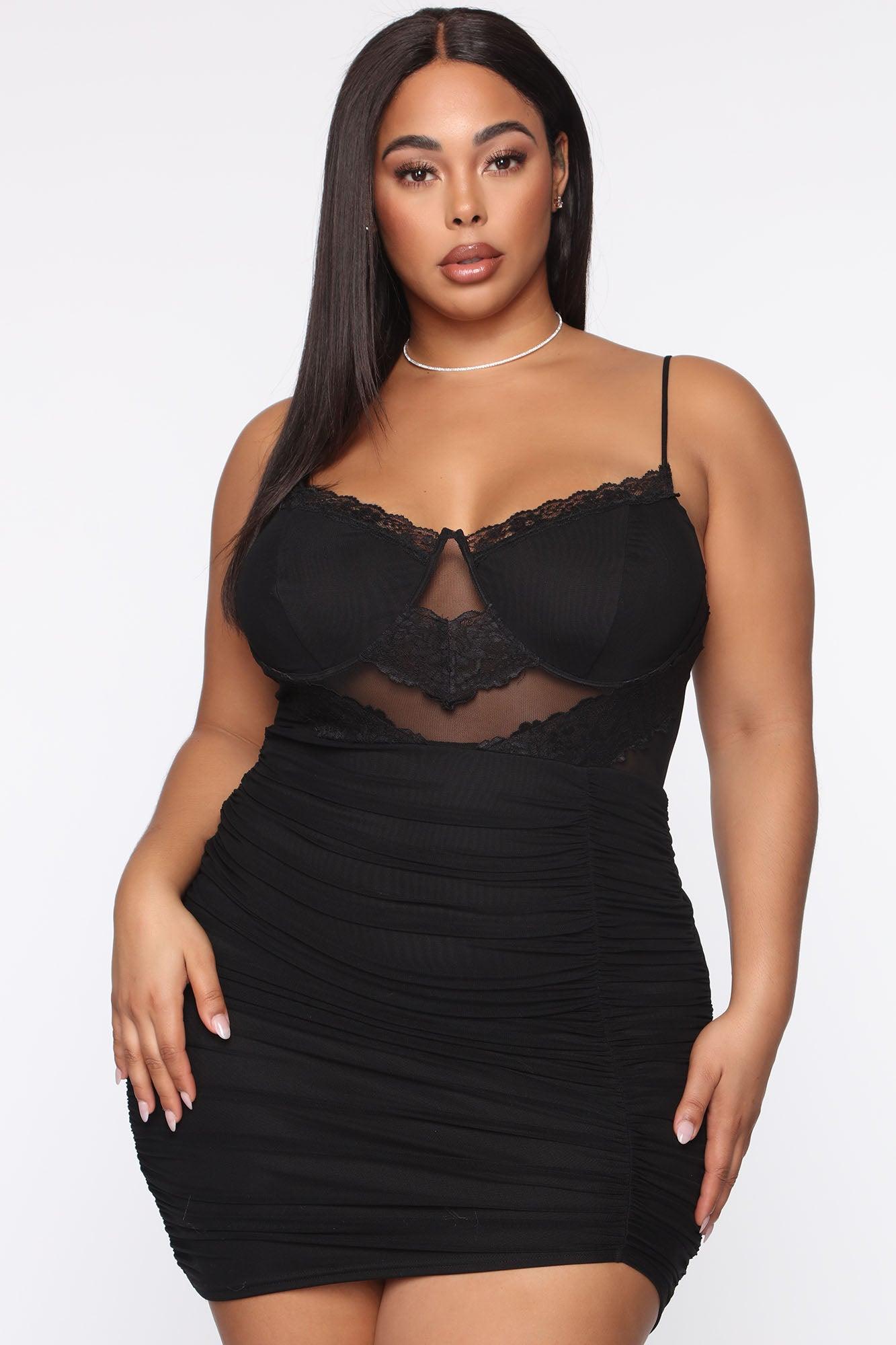 Personal Spotlight Ruched Mini Dress - Black Product Image