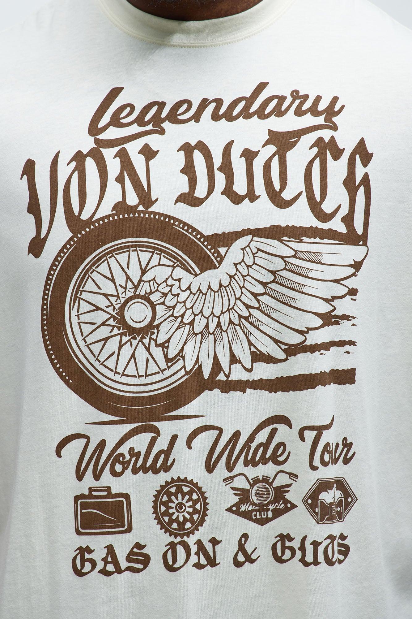 Von Dutch Legendary Short Sleeve Tee - Cream Product Image