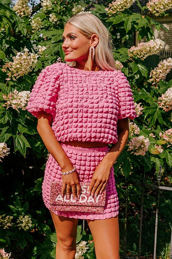 Stunning Vibes Crop Top In Pink Product Image