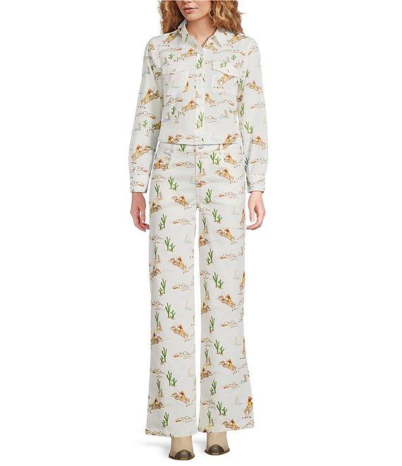 Reba Louise Cowboy Western Button Front Long Sleeve Coordinating Shirt Product Image