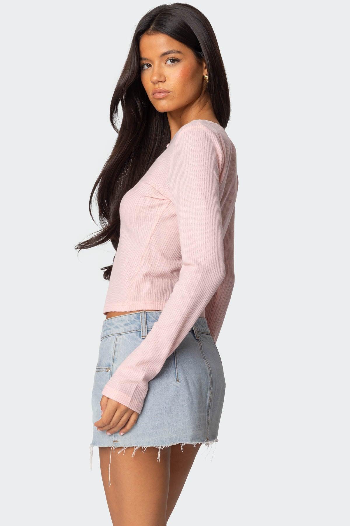 Rosemarie Lacey Waffle Top Product Image