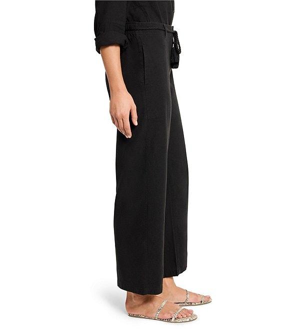 NIC + ZOE Rumba Linen Blend Rope Belt Wide Leg Ankle Pants Product Image