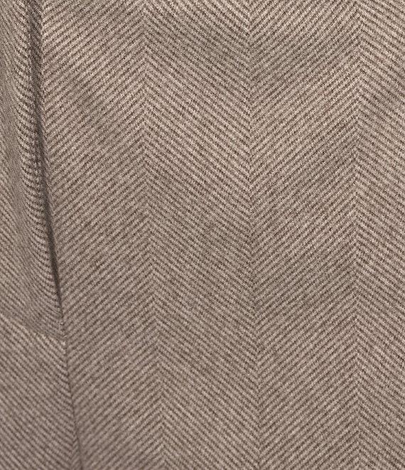 Calvin Klein Novelty Herringbone Notch Lapel Long Sleeve One-Button Jacket Product Image