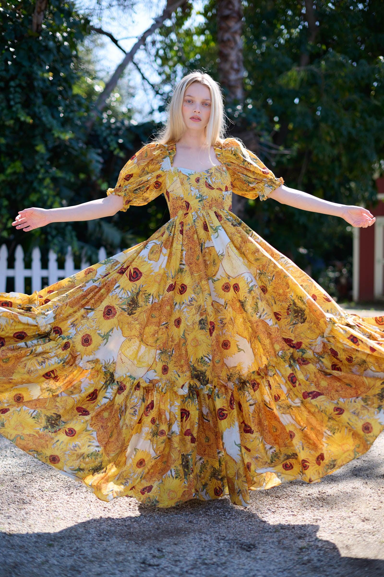 Sunflowers Cotton Ritz Gown Product Image