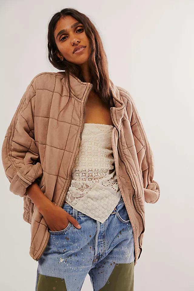 Dolman Quilted Knit Jacket Product Image