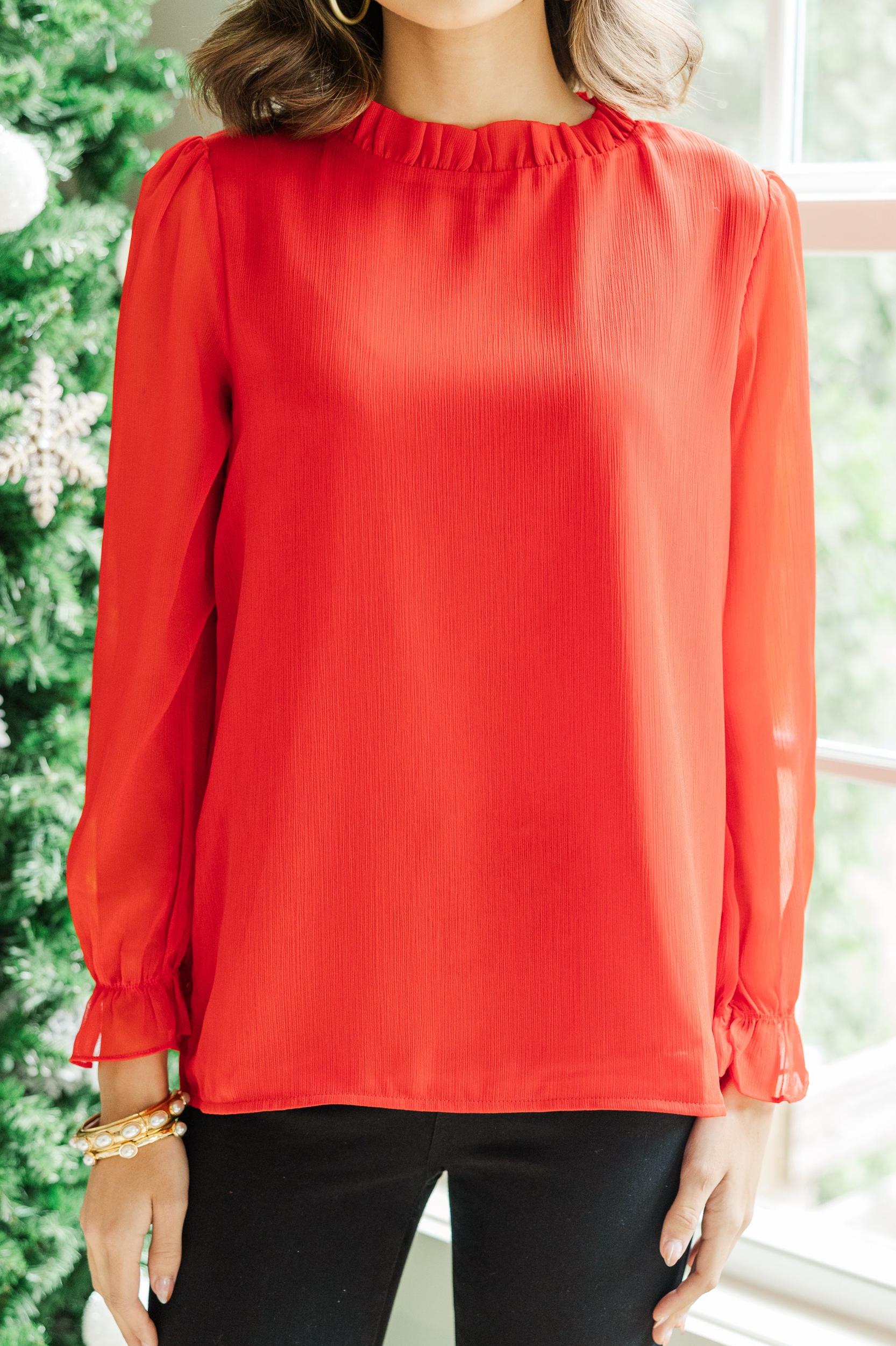 Dream Of The Day Red Blouse Female Product Image