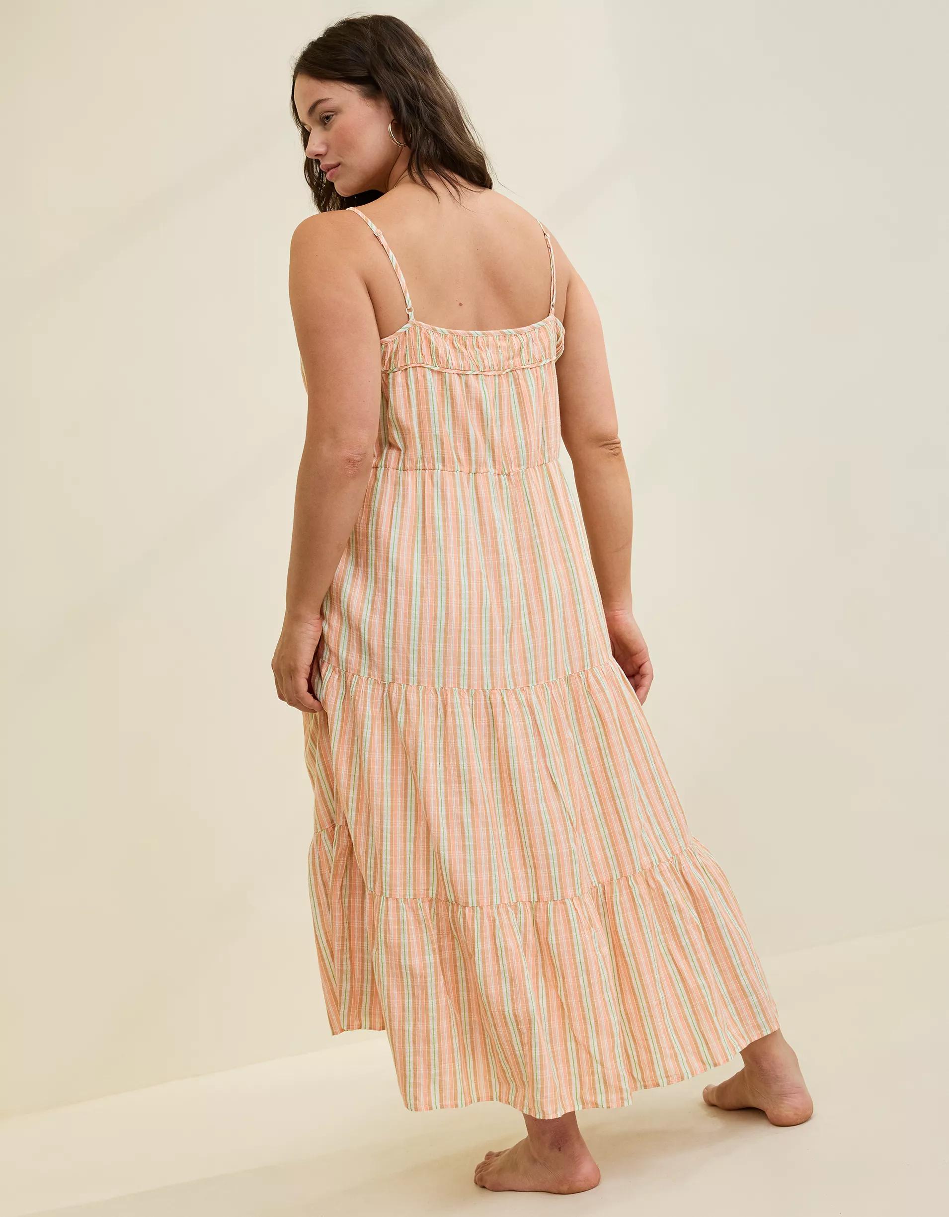 Aerie Striped Tiered Maxi Dress Product Image