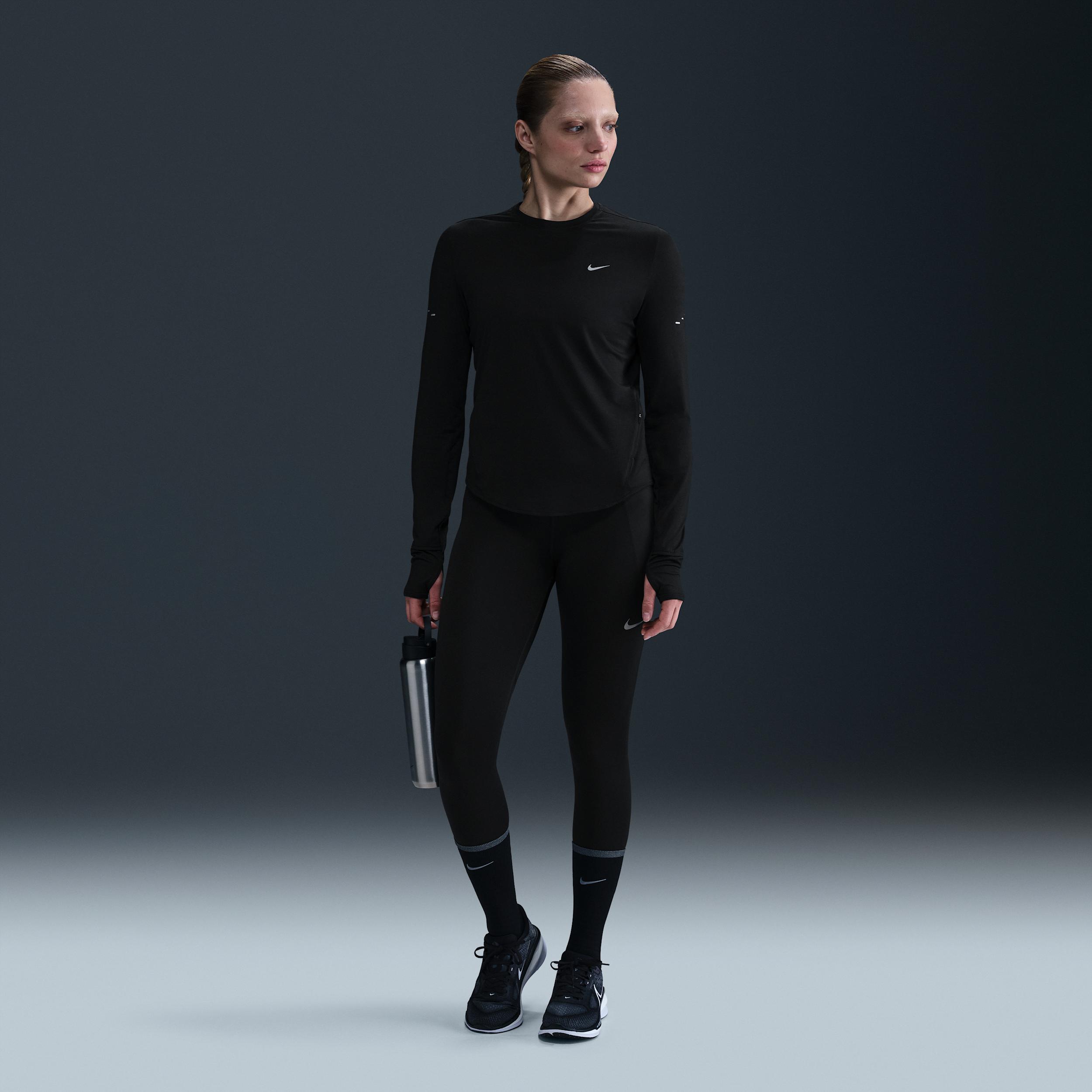 Nike Womens Swift Dri-FIT UV Long-Sleeve Crew-Neck Running Top | HQ0503-010 Product Image