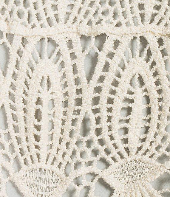 Evolutionary Crochet Long Bell Sleeve Sweater Top Product Image