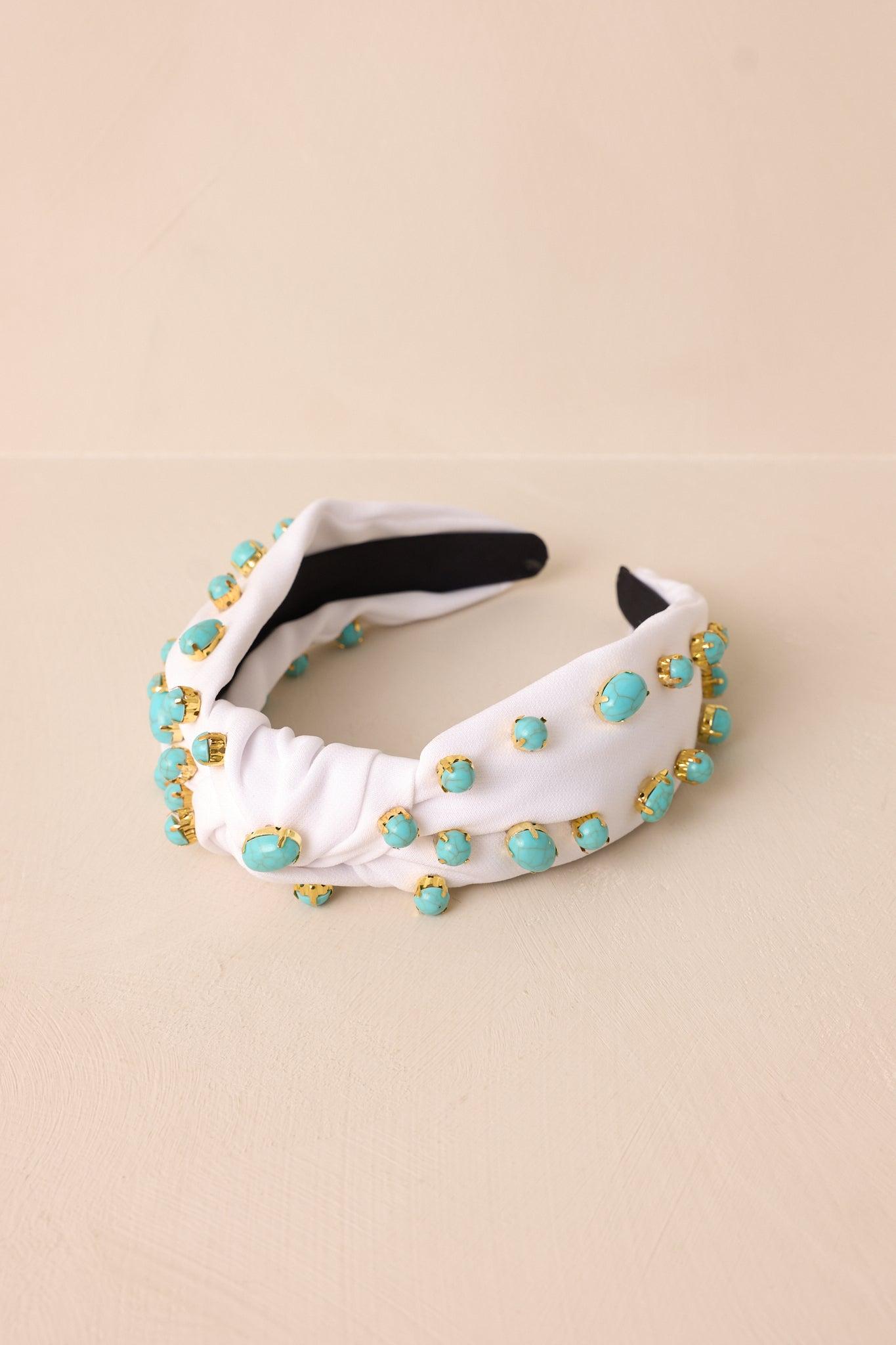 Keep It Sweet White Knotted Headband Product Image