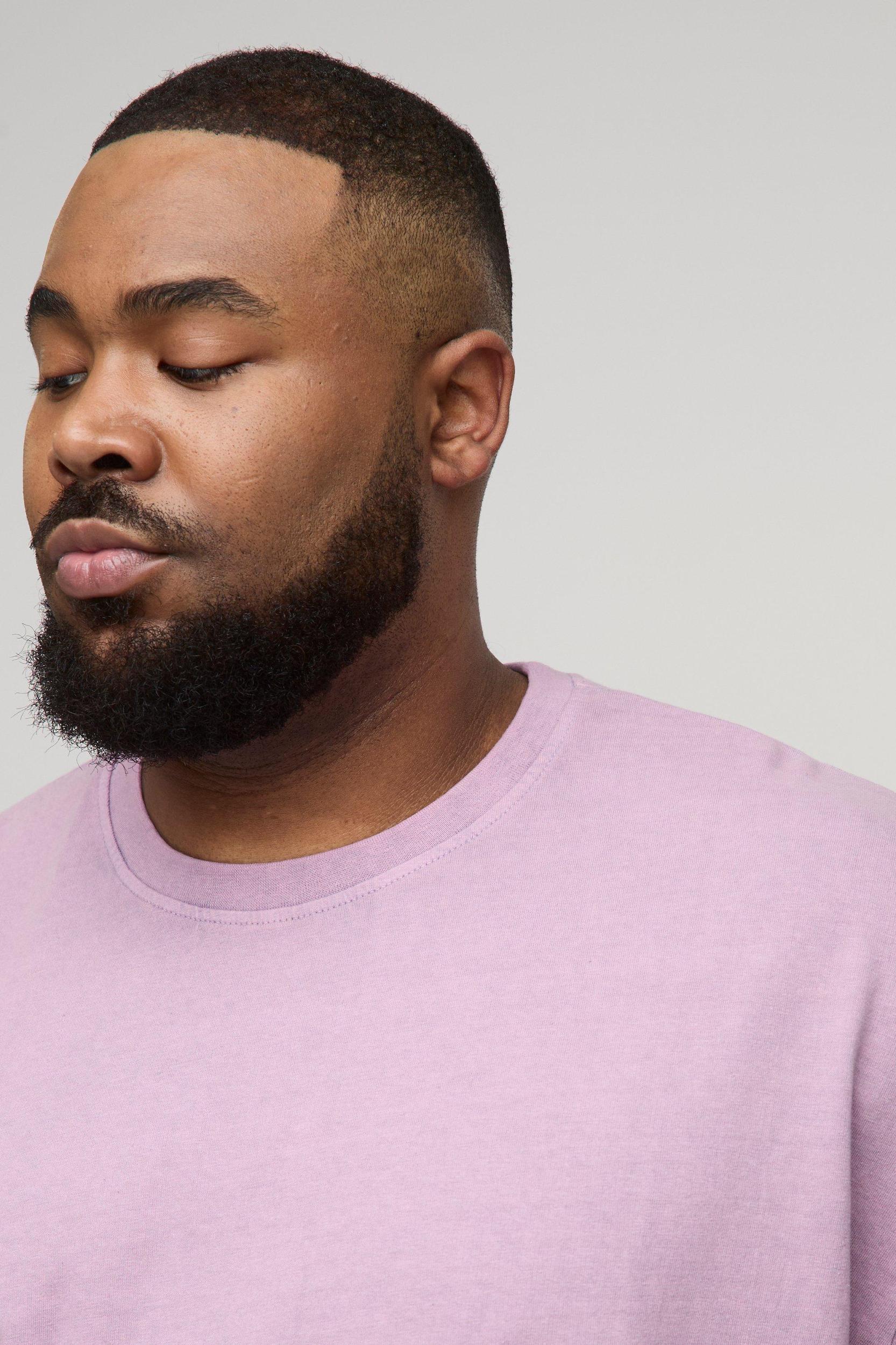 Plus Oversized Acid Wash T-Shirt & Short Set | boohooMAN USA Product Image